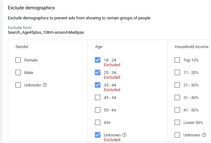 demografik hedefleme google reklamları